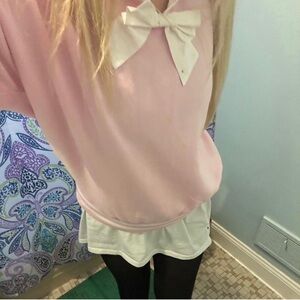 pink bunny girl sweater!!
